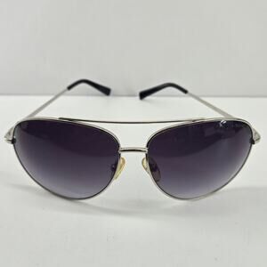 Michael Kors Aviator Sunglasses M3403S 045 Silver Tone Frame Gray Gradient Lense